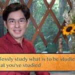 Faultlessly study what is to be studied—then fit / All that you’ve studied