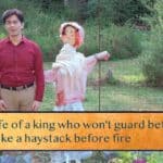 The life of a king who won’t guard beforehand / Falls like a haystack before fire
