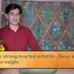 Like the strong-hearted in battle—those able in family / Bear the weight