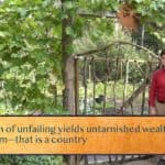The union of unfailing yields untarnished wealth and people / Of wisdom—that is a country