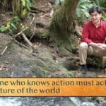 Even one who knows action must act knowing / The nature of the world
