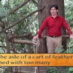 Even the axle of a cart of feathers breaks / If heaped with too many